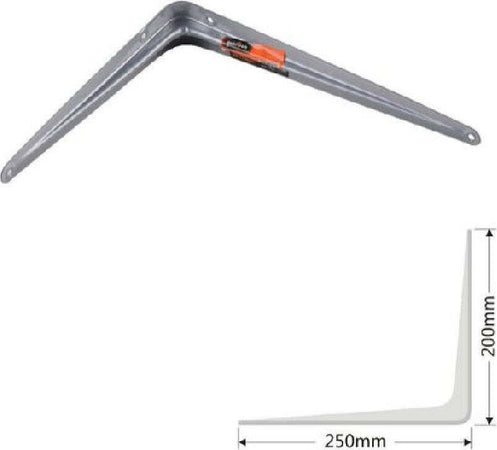 Set 2pz Reggimensola Supporto Staffa Triangolo Mensola Metallo 25cm Grigio 91264 Fai da te/Ferramenta/Staffe e supporti per mensole Trade Shop italia - Napoli, Commerciovirtuoso.it