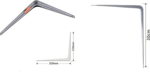 Set 2pz Reggimensola Supporto Staffa Triangolo Mensola Metallo 30cm Grigio 91265 Fai da te/Ferramenta/Staffe e supporti per mensole Trade Shop italia - Napoli, Commerciovirtuoso.it