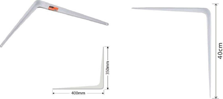 Set 2pz Reggimensola Supporto Staffa Triangolo Mensola Metallo 40cm Bianca 91259 Fai da te/Ferramenta/Staffe e supporti per mensole Trade Shop italia - Napoli, Commerciovirtuoso.it
