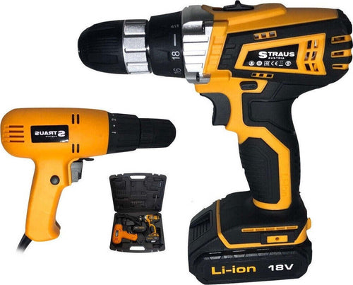 Set 2pz Trapano Elettrico 710w + Avvitatore Doppia Batteria 18v Accessori Iw017 Fai da te/Utensili elettrici e a mano/Utensili elettrici/Trapani/Trapani avvitatori Trade Shop italia - Napoli, Commerciovirtuoso.it