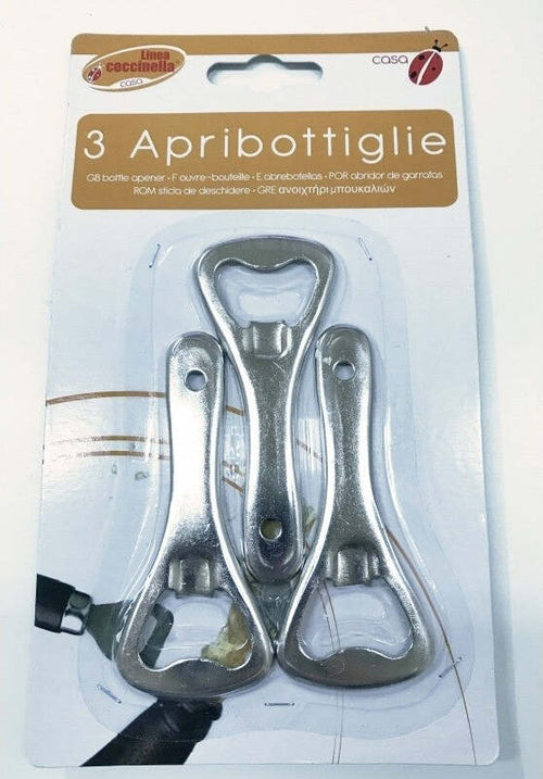 SET 3 APRIBOTTIGLIE A LEVA IN ACCIAIO APRI BOTTIGLIE TAPPI BARATTOLI LEVATAPPI Casa e cucina/Utensili da cucina/Accessori vino e bar/Apribottiglie Trade Shop italia - Napoli, Commerciovirtuoso.it