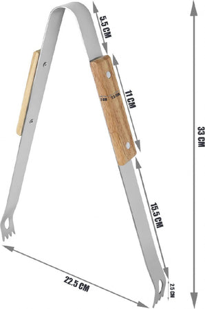 Set 3 Attrezzi Griglia Barbecue Forchettone Pinza Spatola In Acciaio Manico Legno Articoli da Giardino > Barbecue > Prodotti Da Esterno Trade Shop italia - Napoli, Commerciovirtuoso.it