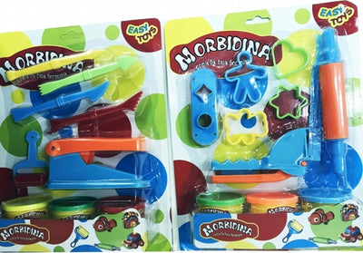 SET 3 BARATTOLI PASTA PLASTILINA STRISCE MATTERELLO RULLO COLTELLINO MODELLANTE Giochi e giocattoli/Attività creative/Argilla e pasta modellabile Trade Shop italia - Napoli, Commerciovirtuoso.it