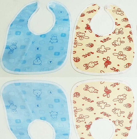 Set-3-Bavetti-Bavetta-Bavaglini-Bambino-Giallo-Azzurro-Bimbo-Neonato-Cotone