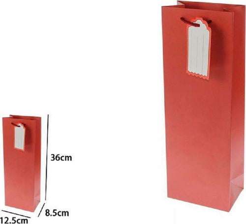 Set 3 Buste Borsa Regalo Sacchetto Targhetta Bottiglie 36x12.5x8.5cm 69893 Rossa Casa, arredamento e bricolage > Prodotti per Feste Trade Shop italia - Napoli, Commerciovirtuoso.it