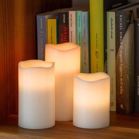 SET 3 CANDELE LED LUCE RGB CANDELA TELECOMANDO FUOCO FINTO CROMOTERAPIA MASSAGGI Illuminazione/Illuminazione per interni/Illuminazione speciale/Candele LED Trade Shop italia - Napoli, Commerciovirtuoso.it