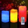 SET 3 CANDELE LED LUCE RGB CANDELA TELECOMANDO FUOCO FINTO CROMOTERAPIA MASSAGGI Illuminazione/Illuminazione per interni/Illuminazione speciale/Candele LED Trade Shop italia - Napoli, Commerciovirtuoso.it