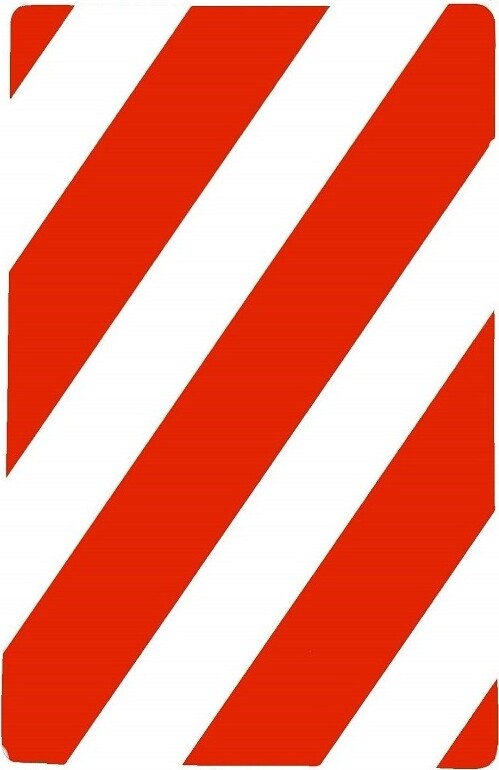 SET 3 CARTELLI STRISCE OBLIQUE BIANCO ROSSO 30x20CM TARGA SEGNALETICA SICUREZZA  Trade Shop italia - Napoli, Commerciovirtuoso.it