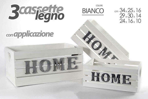 Set 3 Cassette Cassettina Portapianta Legno 16/14/10cm Home Deluxe Bianco 736124 Casa e cucina/Organizzazione interni/Contenitori ceste e cestini/Cestini portaoggetti/Cestini da scaffale Trade Shop italia - Napoli, Commerciovirtuoso.it