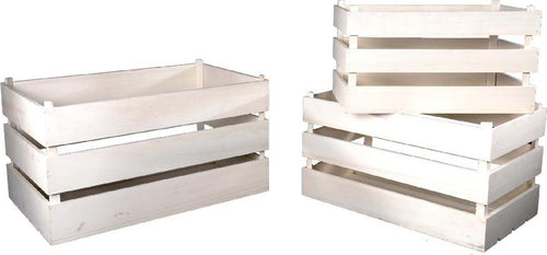 Set 3 Cassette decorative in legno con doghe contenitore porta oggetti Casa e cucina/Organizzazione interni/Contenitori ceste e cestini/Cestini portaoggetti/Cestini da scaffale La Zappa - Altamura, Commerciovirtuoso.it