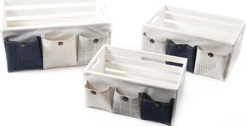 Set 3 Cassette in legno ''Pocket'' cambio stagione box in Legno per abiti e biancheria Casa e cucina/Organizzazione interni/Organizzazione guardaroba/Organizer per cassetti Decor Space - Altamura, Commerciovirtuoso.it