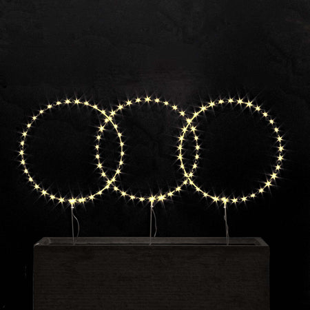 Set 3 cerchi luminosi luci di natale con luce calda classic 105microled Casa e cucina/Decorazioni per interni/Addobbi e decorazioni per ricorrenze/Decorazioni natalizie/Luci natalizie/Catene luminose per esterni MagiediNatale.it - Altamura, Commerciovirtuoso.it