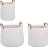 Set 3 ceste tonde Lisette Bianco con manici e in legno di abete in varie misure Casa e cucina/Decorazioni per interni/Addobbi e decorazioni per ricorrenze/Decorazioni natalizie/Oggettistica MagiediNatale.it - Altamura, Commerciovirtuoso.it