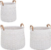 Set 3 ceste tonde Lisette Bianco con manici e in legno di abete in varie misure Casa e cucina/Decorazioni per interni/Addobbi e decorazioni per ricorrenze/Decorazioni natalizie/Oggettistica MagiediNatale.it - Altamura, Commerciovirtuoso.it