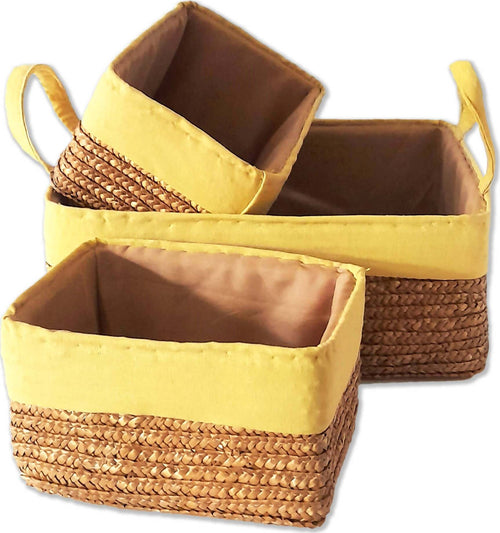 Set 3 Cestini Con Manici Rivestiti Tessuto Lorenzon Gift Cestini Organizer per La Casa E Prodotti Da Bagno Cesto Grande 20x30 Cm Cestini Piccoli 12x17 Cm Casa e cucina/Organizzazione interni/Contenitori ceste e cestini/Cestini portaoggetti/Cestini da scaffale Ideart - Valdilana, Commerciovirtuoso.it