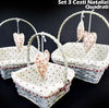 Set-3-Cestini-Natalizi-Quadrati-In-Vimini-E-Tessuto-Diametro-38/33/28-Cm-Grigio