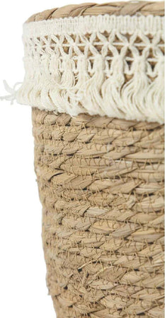 Set 3 Cestini Porta Oggetti Macramè In Fibra Naturale Vasi Decorativi Casa e cucina/Organizzazione interni/Contenitori ceste e cestini/Cestini portaoggetti/Cestini portaoggetti per le scale Decor Space - Altamura, Commerciovirtuoso.it