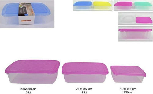 Set 3 Contenitori In Plastica Con Coperchio Ermetco Clic Clac Alimenti Colorato Casa, arredamento e bricolage > Cucina > Barattoli e Contenitori Trade Shop italia - Napoli, Commerciovirtuoso.it