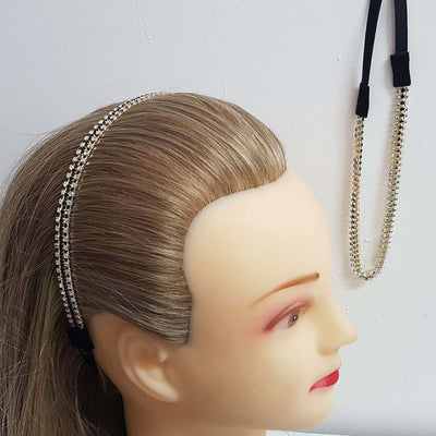 Set 3 Fasce Fascia 3 Fili Nero Oro Argento Elastico Ferma Capelli Cerchietto Fermacapelli Trade Shop italia - Napoli, Commerciovirtuoso.it