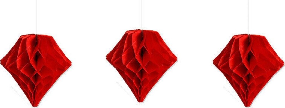 Set 3 Festoni Diamante Decorativi Rossi Carta Velina Decorazioni Addobbi Feste Casa, arredamento e bricolage > Prodotti per Feste > Festoni e Palloncini Trade Shop italia - Napoli, Commerciovirtuoso.it