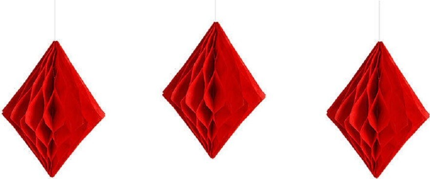 Set 3 Festoni Rombo Decorativi Rossi Carta Velina Decorazioni Addobbi Feste Casa, arredamento e bricolage > Prodotti per Feste > Festoni e Palloncini Trade Shop italia - Napoli, Commerciovirtuoso.it