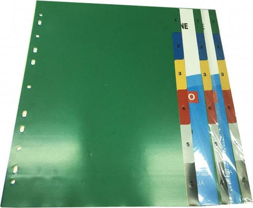 SET 3 FOGLI DIVISORI FORATI 6 PARTI CREA SEZIONI PER SCHEDARIO ANELLI A4 SCUOLA Cancelleria e prodotti per ufficio/Archivio ufficio e accessori per scrivania/Raccoglitori e accessori per raccoglitori/Divisori per raccoglitori Trade Shop italia - Napoli, Commerciovirtuoso.it