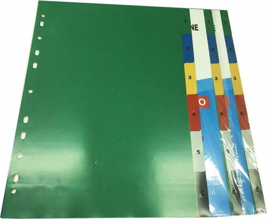 SET 3 FOGLI DIVISORI FORATI 6 PARTI CREA SEZIONI PER SCHEDARIO ANELLI A4 SCUOLA Cancelleria e prodotti per ufficio/Archivio ufficio e accessori per scrivania/Raccoglitori e accessori per raccoglitori/Divisori per raccoglitori Trade Shop italia - Napoli, Commerciovirtuoso.it