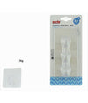 Set 3 Ganci Appendino Adesivi Parete Cucina Bagno Attaccapanni Trasparente 87760