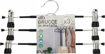 Set 3 Grucce Pantaloni In Metallo Armadio Clip Antiscivolo Gonne Shorts Top 31cm Casa e cucina/Organizzazione interni/Organizzazione guardaroba/Grucce e appendini/Grucce Trade Shop italia - Napoli, Commerciovirtuoso.it