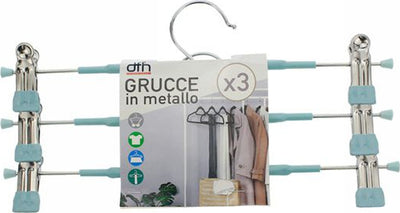 Set 3 Grucce Pantaloni In Metallo Azzurro Armadio Clip Antiscivolo Gonne Shorts Casa e cucina/Organizzazione interni/Organizzazione guardaroba/Grucce e appendini/Grucce Trade Shop italia - Napoli, Commerciovirtuoso.it