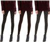 Set-3-Leggings-A-Pois-Da-Donna-Ass.-Heather-Eff.-Termico-Interno-Felpato