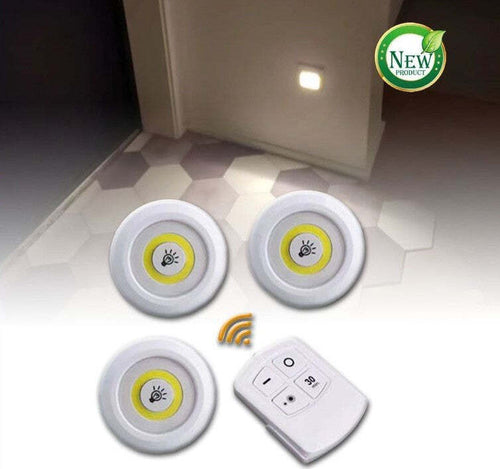 Set 3 Luci Led Cob Con Telecomando Luce Regolabile Lampada Disco Armadio Tx-9728 Illuminazione/Illuminazione per interni/Lampade/Lampade da tavolo e abat-jour Trade Shop italia - Napoli, Commerciovirtuoso.it