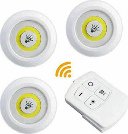 Set 3 Luci Led Cob Con Telecomando Luce Regolabile Lampada Disco Armadio Tx-9728 Illuminazione/Illuminazione per interni/Lampade/Lampade da tavolo e abat-jour Trade Shop italia - Napoli, Commerciovirtuoso.it
