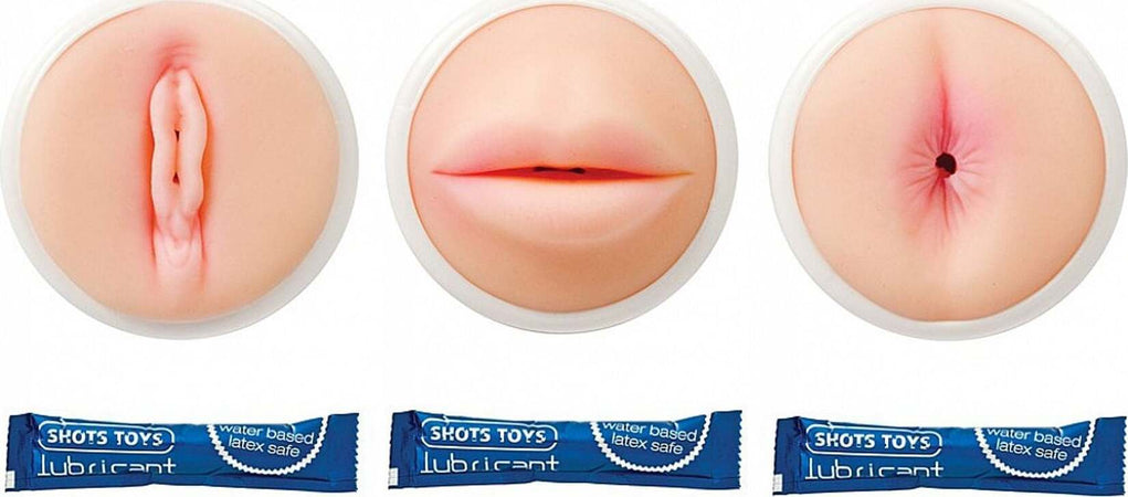 Set 3 Masturbatori Maschili Realistici Shots Toys Easy Rider 3 Pack Bocca, Ano, Vagina Salute e cura della persona/Erotismo e contraccezione/Sex toys/Masturbatori maschili/Masturbatori realistici Kondorama - Martinsicuro, Commerciovirtuoso.it