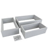 Set 3 Mensole Da Muro A Parete Design Moderno Cubo Rettangolare In Legno Grigio