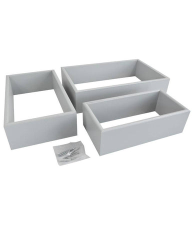 Set 3 Mensole Da Muro A Parete Design Moderno Cubo Rettangolare In Legno Grigio