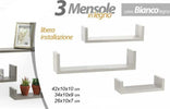 Set 3 Mensole Da Parete Moderne Design Con Bordi Mensola Scaffale Legno Bianco Casa, arredamento e bricolage > Arredamento > Mobili e Accessori Trade Shop italia - Napoli, Commerciovirtuoso.it