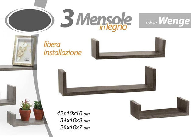 Set-3-Mensole-da-Parete-Moderne-Design-con-Bordi-Mensola-Scaffale-Legno-Wenghe