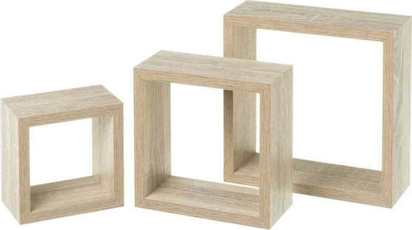 Set 3 Mensole Da Parete Moderne Design Cubo Mensola Scaffale In Legno Mdf Beige Casa e cucina/Organizzazione interni/Porta oggetti cassetti e scaffali/Mensole da muro Trade Shop italia - Napoli, Commerciovirtuoso.it