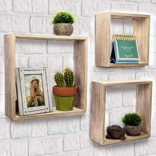 Libreria 3 Cubi Bianca, Scaffale Multifunzionale A 3 Ripiani, Mensola Espositiva Per Libri E Piante, Arredo Per Soggiorno E Ufficio, Dimensioni 25,2x31,8x35,4 Cm - 6