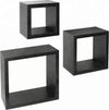 Set 3 Mensole Da Parete Moderne Design Cubo Mensola Scaffale In Legno Mdf Nero Casa e cucina/Organizzazione interni/Porta oggetti cassetti e scaffali/Mensole da muro Trade Shop italia - Napoli, Commerciovirtuoso.it