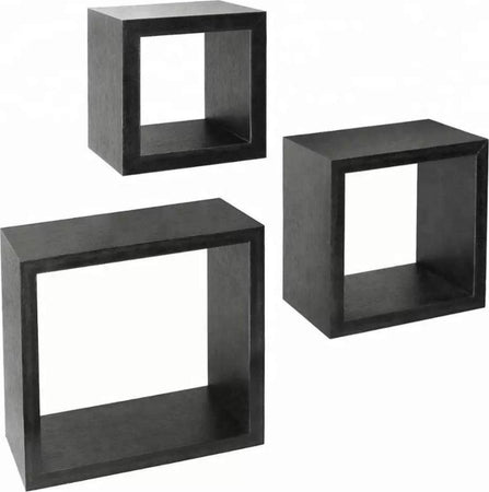 Set 3 Mensole Da Parete Moderne Design Cubo Mensola Scaffale In Legno Mdf Nero Casa e cucina/Organizzazione interni/Porta oggetti cassetti e scaffali/Mensole da muro Trade Shop italia - Napoli, Commerciovirtuoso.it
