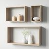 Set 3 mensole da parete Shelvy Rec forma rettangolare colore rovere sonoma
