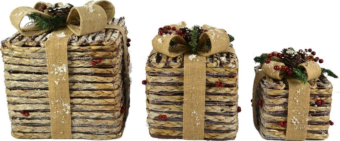 Set 3 pacchi regalo Decorazione Natalizia color Juta uso interno ed esterno Casa e cucina/Decorazioni per interni/Addobbi e decorazioni per ricorrenze/Decorazioni natalizie/Ghirlande e corone MagiediNatale.it - Altamura, Commerciovirtuoso.it
