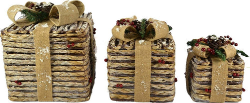 Set 3 pacchi regalo Decorazione Natalizia color Juta uso interno ed esterno Casa e cucina/Decorazioni per interni/Addobbi e decorazioni per ricorrenze/Decorazioni natalizie/Ghirlande e corone MagiediNatale.it - Altamura, Commerciovirtuoso.it