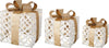 Set 3 pacchi regalo in resina luminoso color bianco e oro per uso interno ed esterno Casa e cucina/Decorazioni per interni/Addobbi e decorazioni per ricorrenze/Decorazioni natalizie/Luci natalizie/Catene luminose per esterni MagiediNatale.it - Altamura, Commerciovirtuoso.it