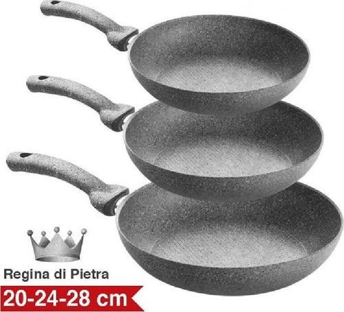 Set 3 Padelle In Pietra Antiaderenti Regina Di Pietra Diametro 20 - 24 - 28 Cm Casa, arredamento e bricolage > Cucina > Pentole e Padelle Trade Shop italia - Napoli, Commerciovirtuoso.it