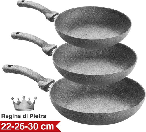 Set 3 Padelle In Pietra Antiaderenti Regina Di Pietra Diametro 22 - 26 - 30 Cm Casa, arredamento e bricolage > Cucina > Pentole e Padelle Trade Shop italia - Napoli, Commerciovirtuoso.it