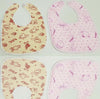 Set-3-Pezzi-Bavetti-Bavetta-Bavaglini-Bambina-Giallo-Rosa-Bimba-Neonata-Cotone
