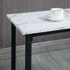 Set-3-Pezzi-con-Tavolo-Rettangolare-e-2-Sgabelli-da-Bar-in-Truciolato,-MDF-e-Acciaio,-Bianco-e-Nero-HY3835-943V01WTHY3